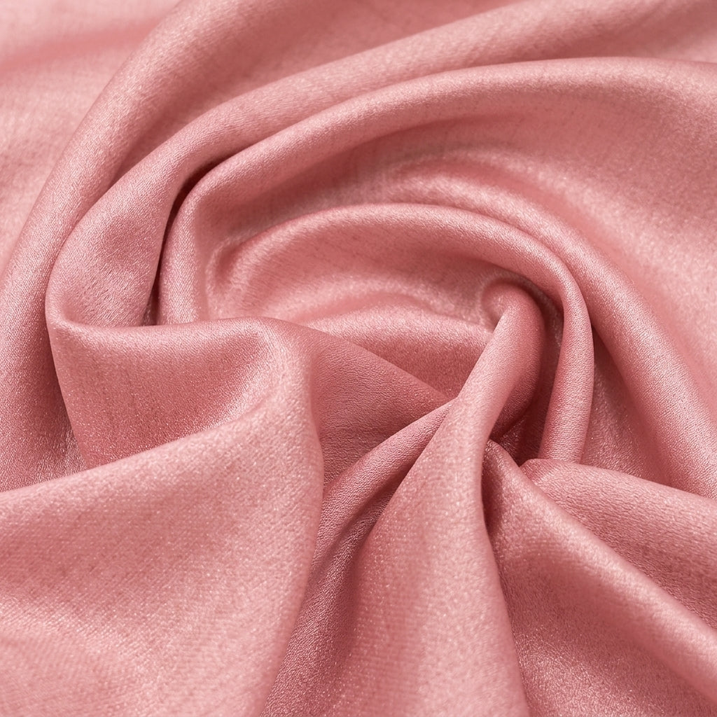 Plain Satin Fabric - Dusty Pink - Swirl