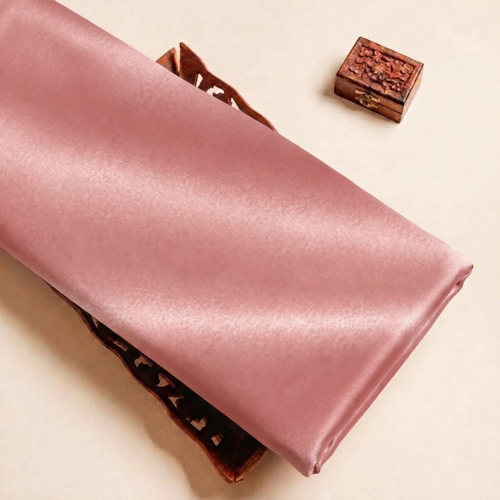 Plain Satin Fabric - Dusty Pink - tray_4