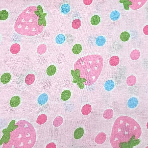 Pink Printed Cotton Fabric - EA2506 - EA2506 - Flat fabric