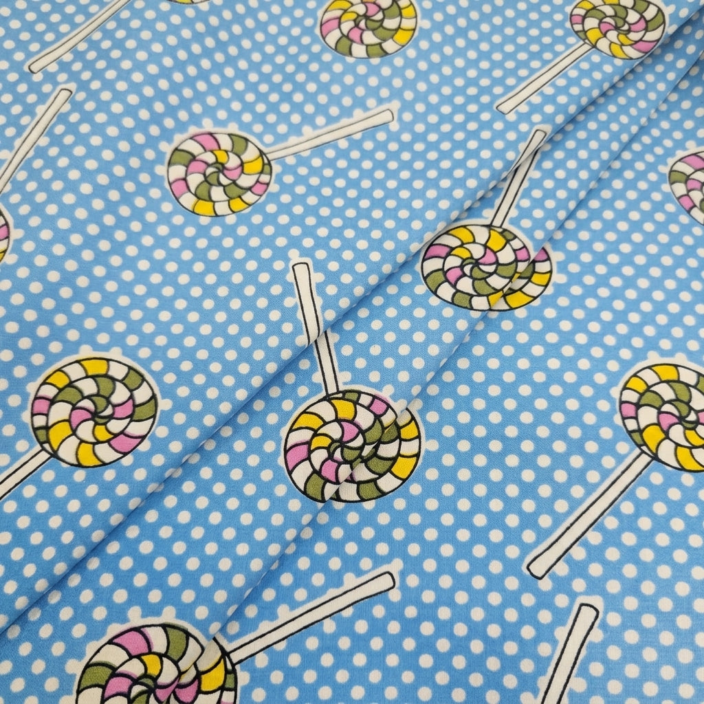 Folded Printed Blue Printed Cotton Fabric