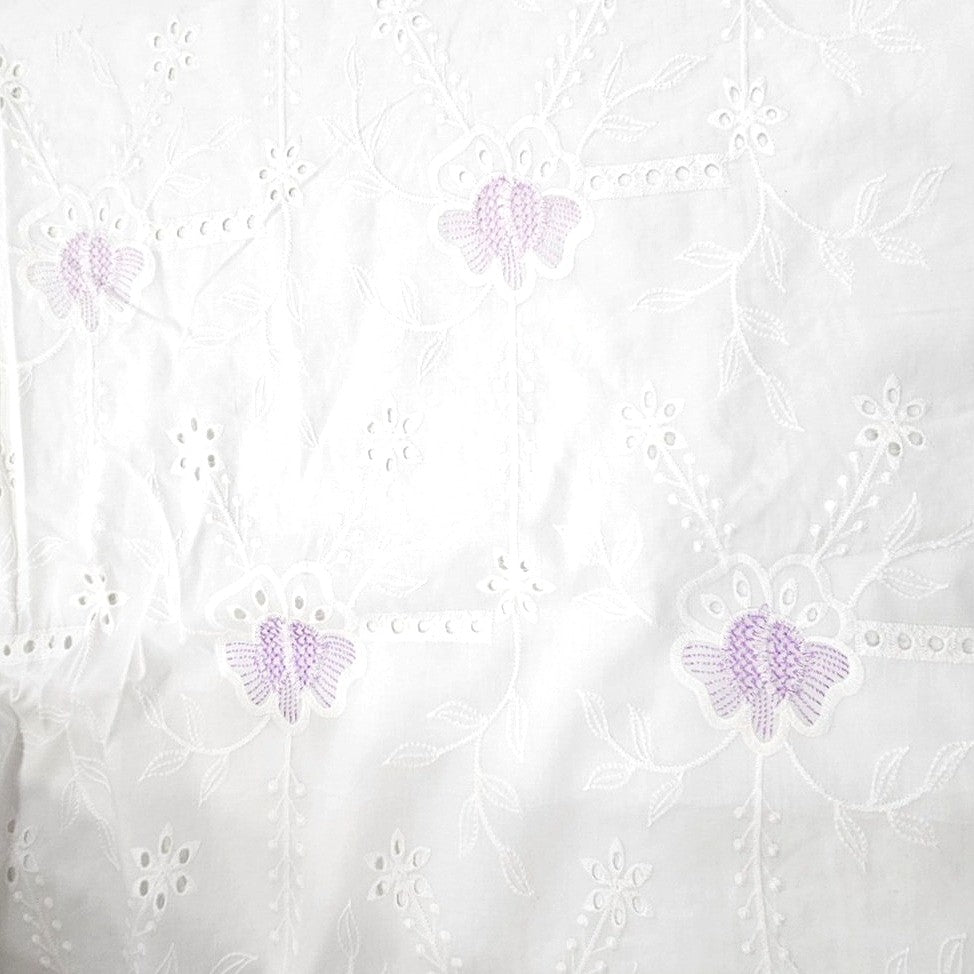 Embroidery Cotton Fabric - EA3906 - Flat fabric