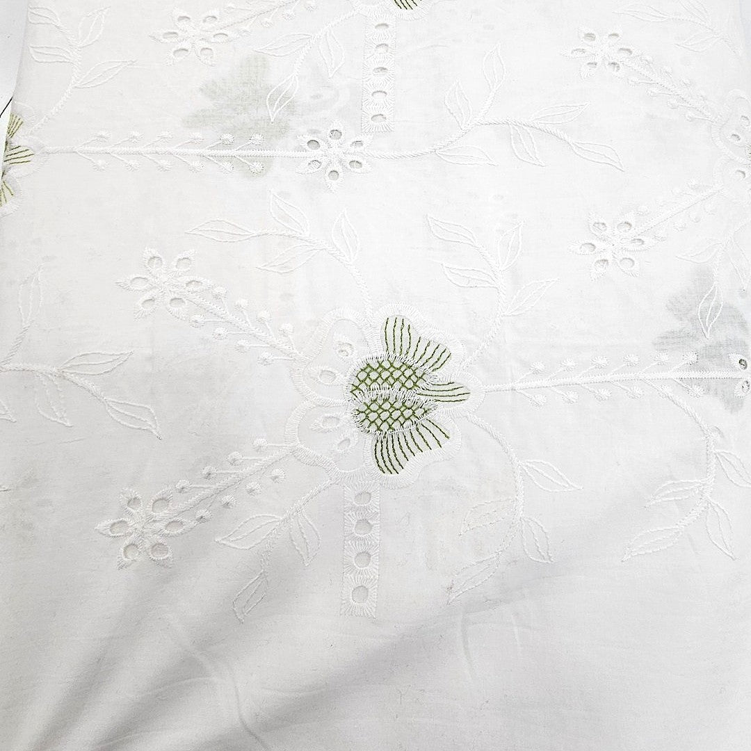 Embroidery Cotton Fabric - EA3910 - Flat fabric