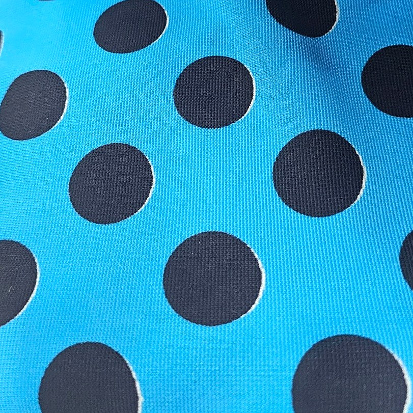 Blue Polka Dots Lycra Fabric - EA3946 - EA3946 - Flat fabric