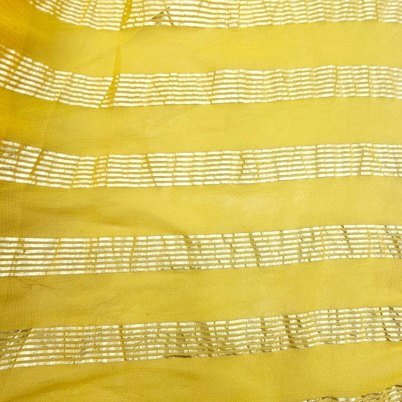 Zari Stripes Georgette Fabric