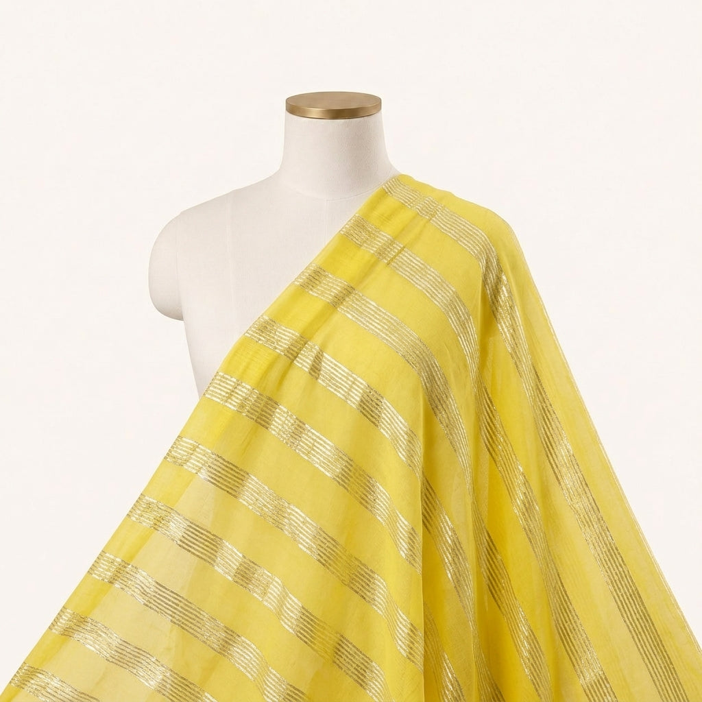 Zari Stripes Georgette Fabric