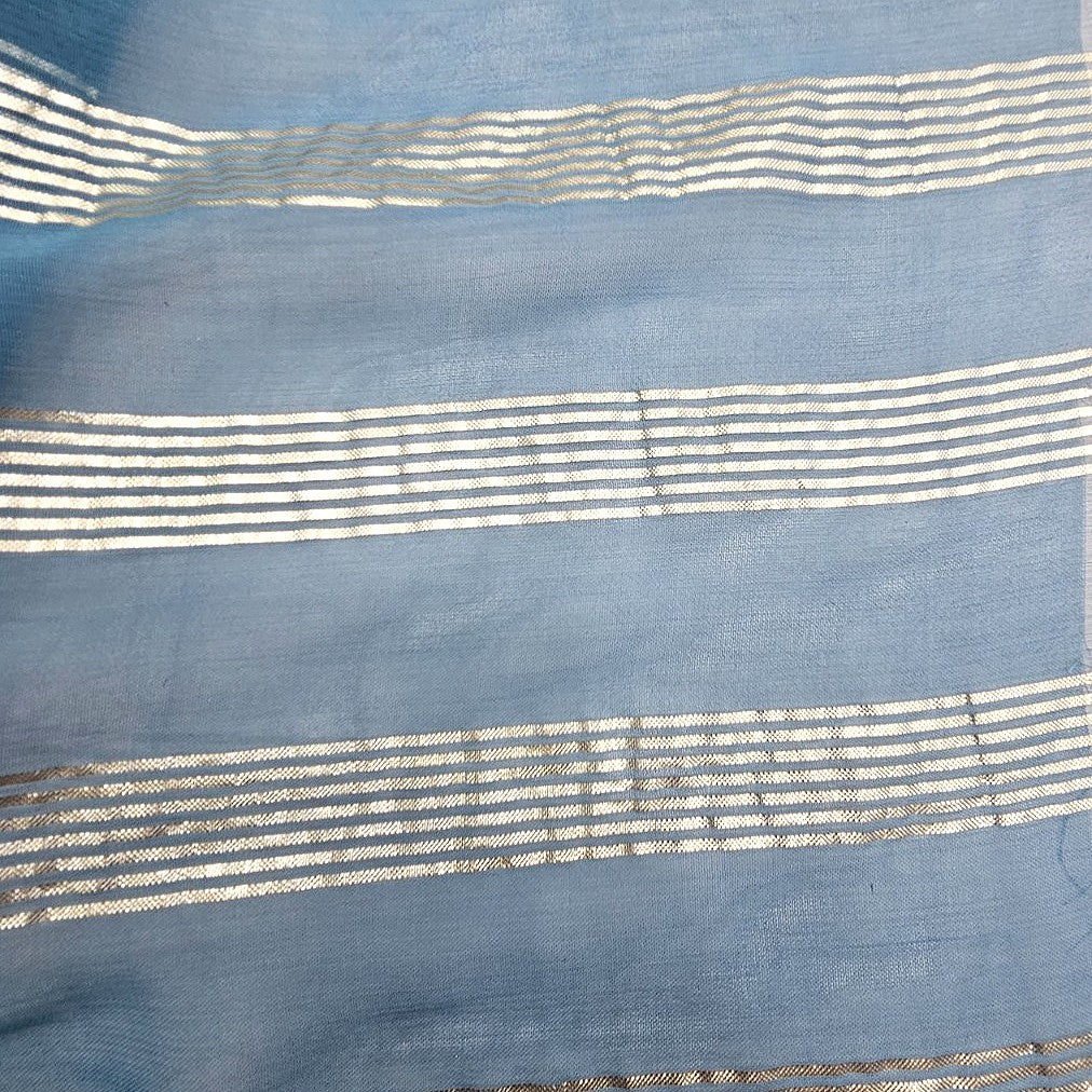 Zari Stripes Georgette Fabric