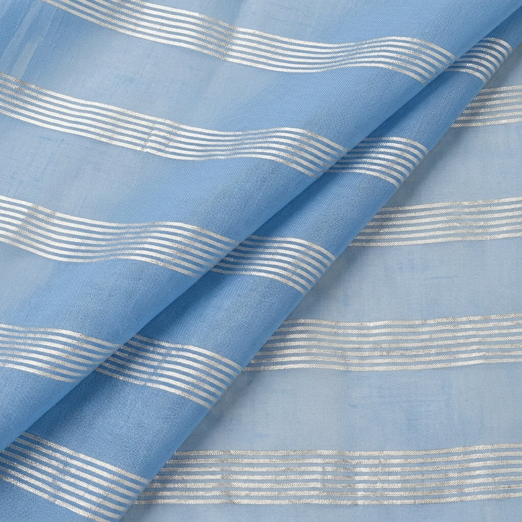 Zari Stripes Georgette Fabric