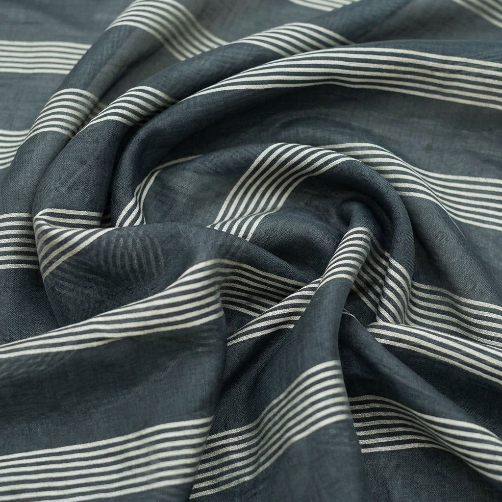 Zari Stripes Georgette Fabric