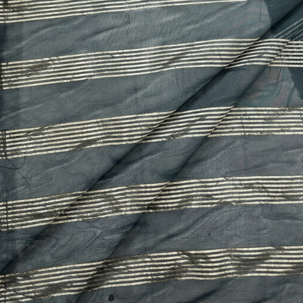 Zari Stripes Georgette Fabric