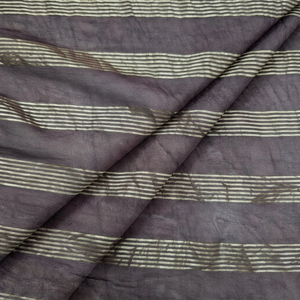 Zari Stripes Georgette Fabric