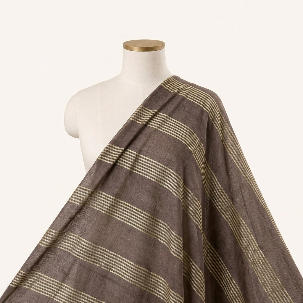 Zari Stripes Georgette Fabric