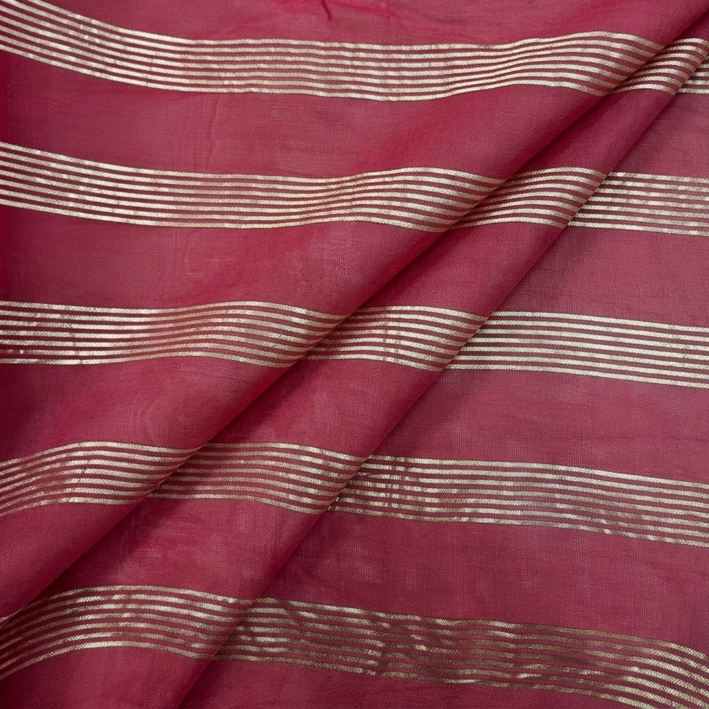 Zari Stripes Georgette Fabric