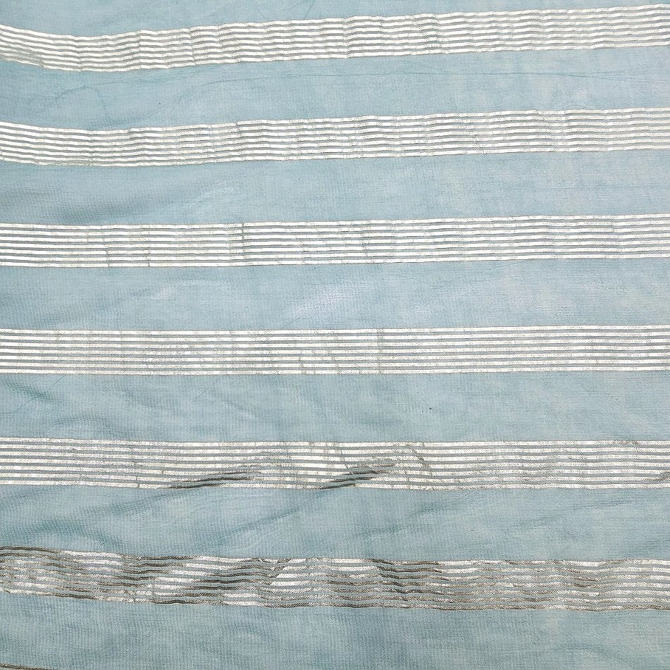 Zari Stripes Georgette Fabric