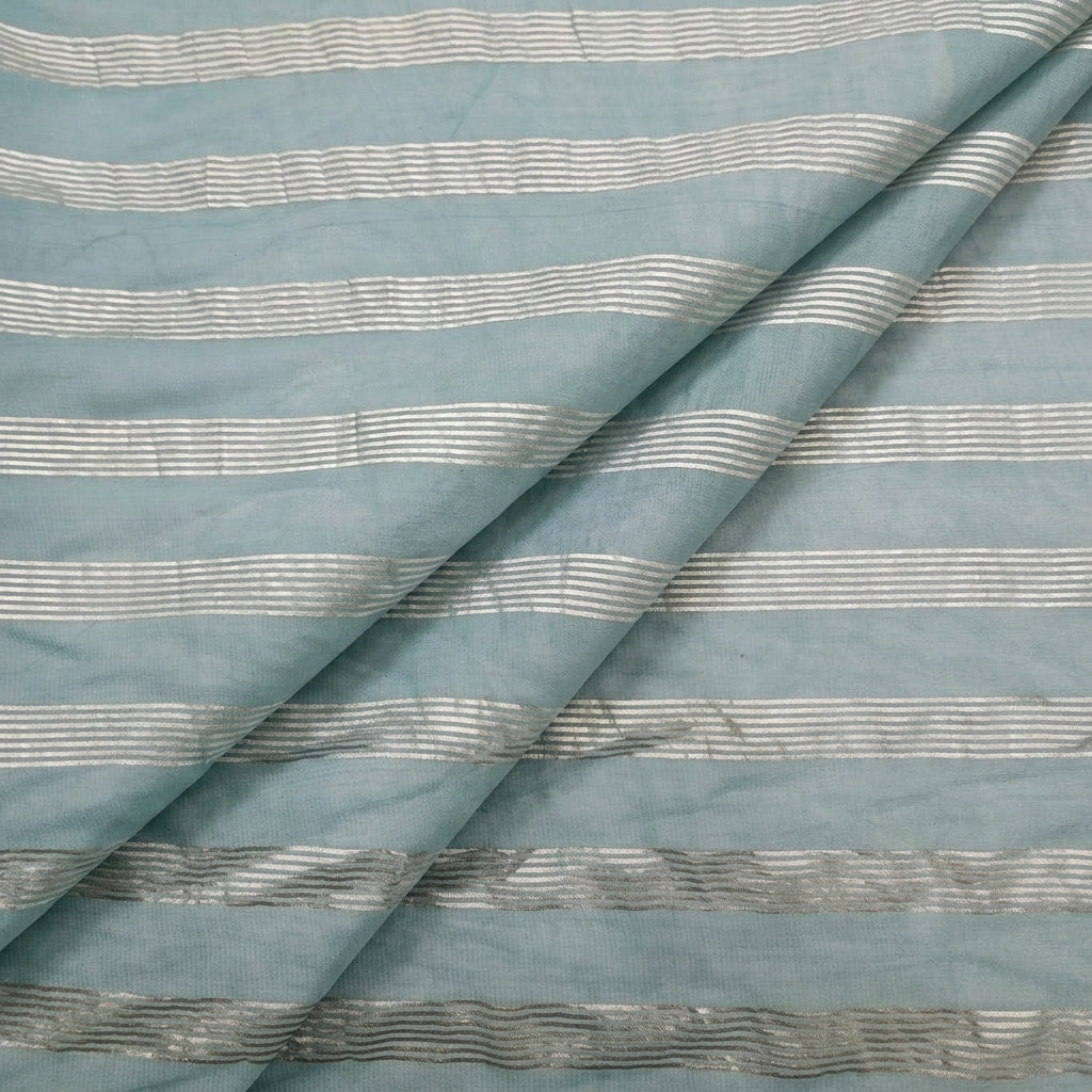 Zari Stripes Georgette Fabric