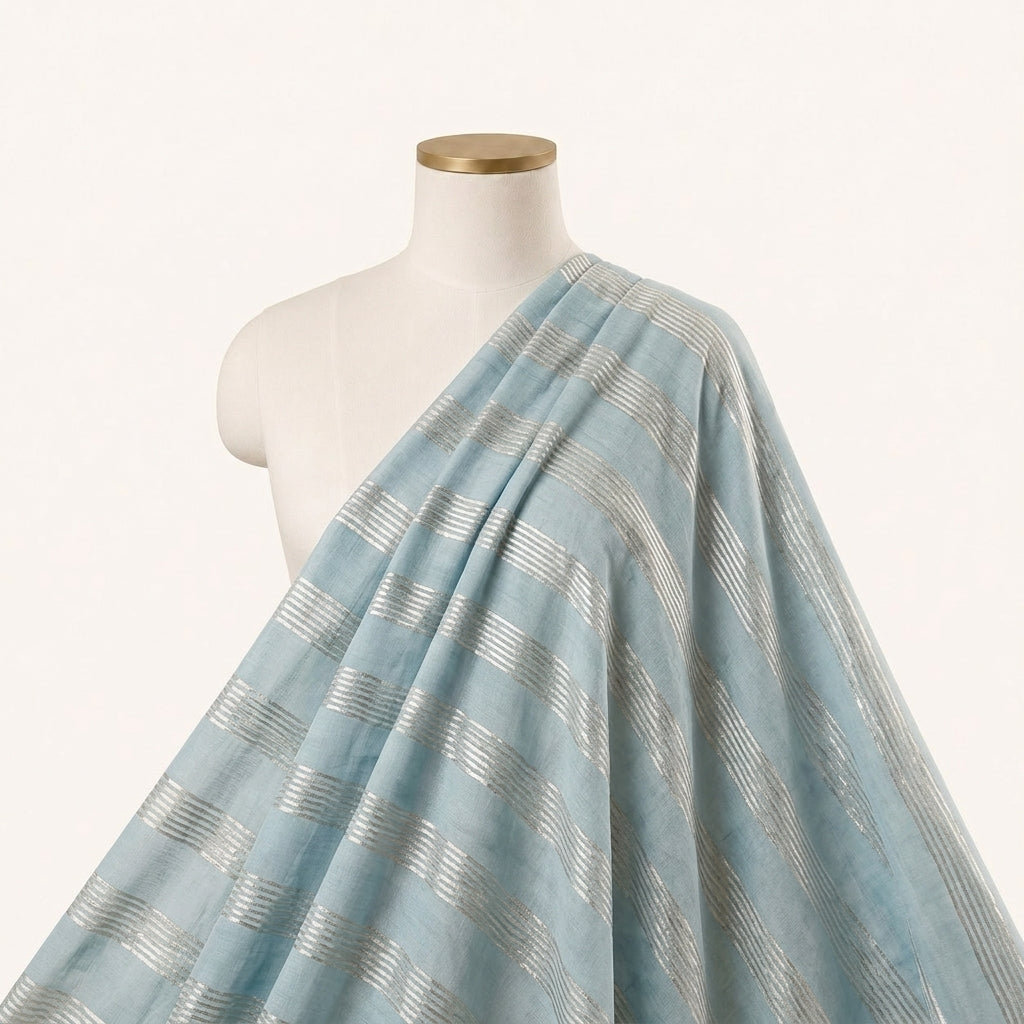 Zari Stripes Georgette Fabric