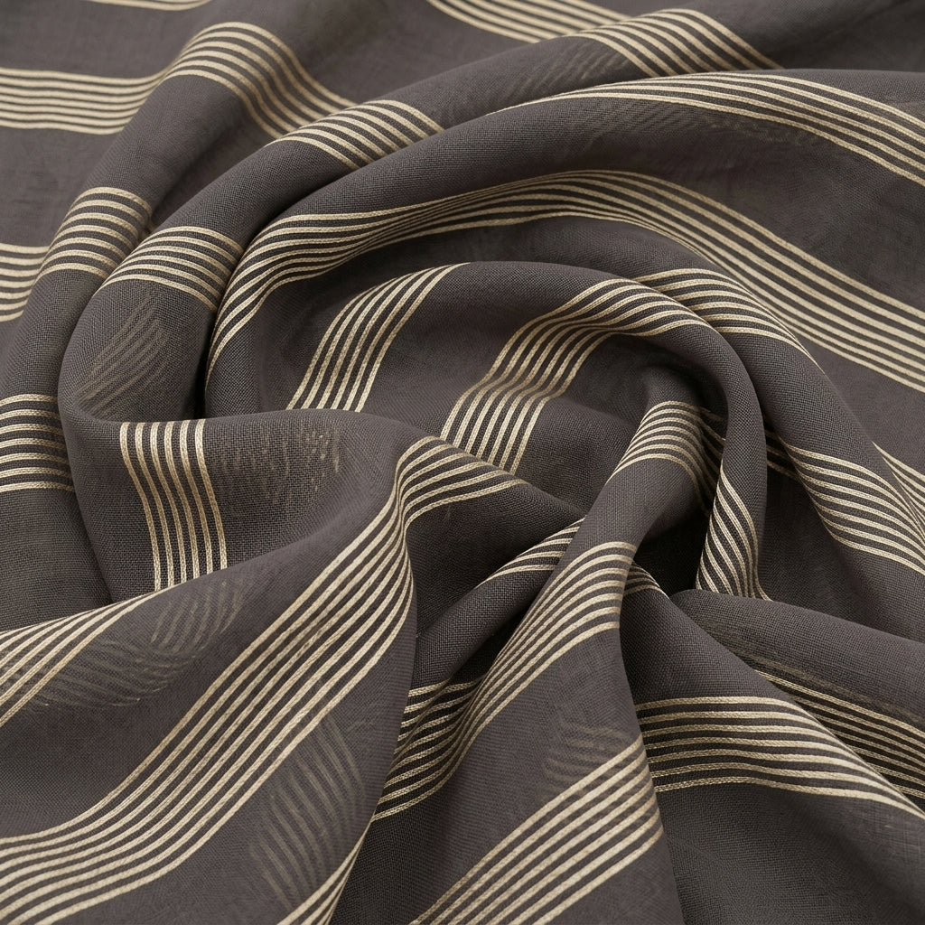 Zari Stripes Georgette Fabric