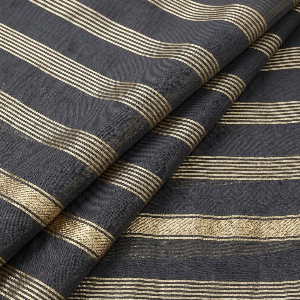 Zari Stripes Georgette Fabric