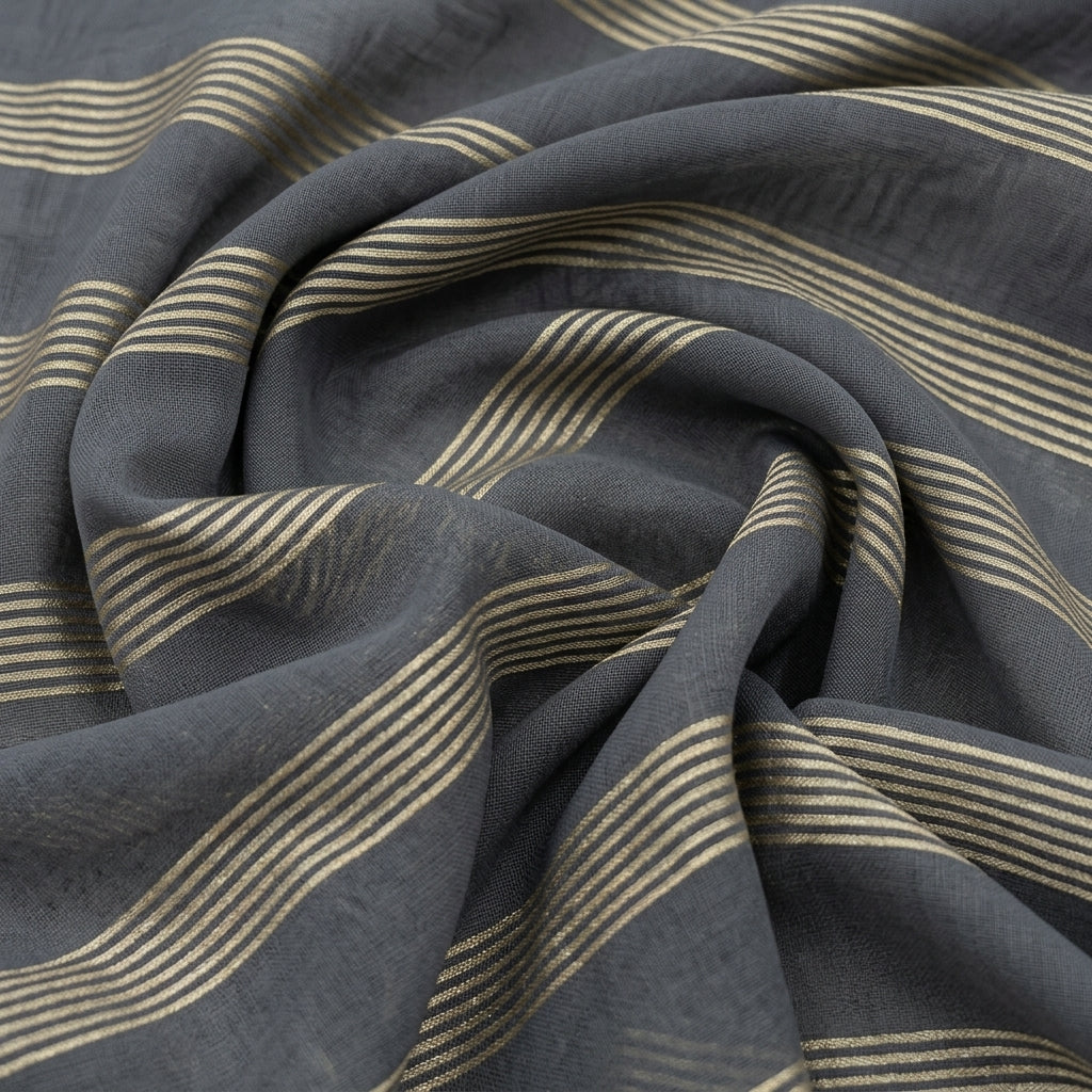 Zari Stripes Georgette Fabric