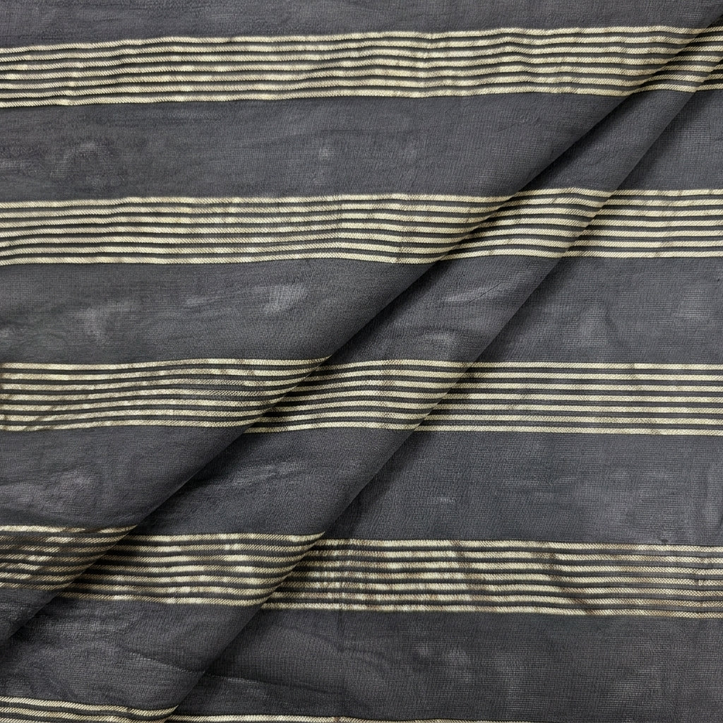 Zari Stripes Georgette Fabric