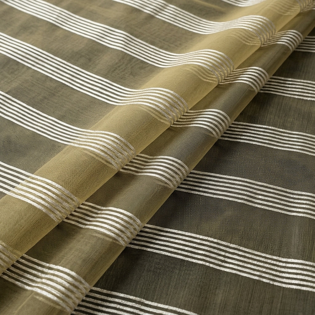 Zari Stripes Georgette Fabric