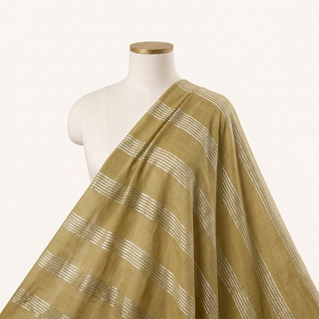 Zari Stripes Georgette Fabric