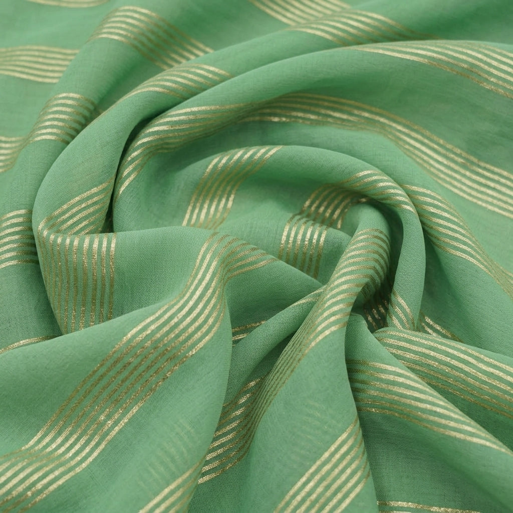 Zari Stripes Georgette Fabric