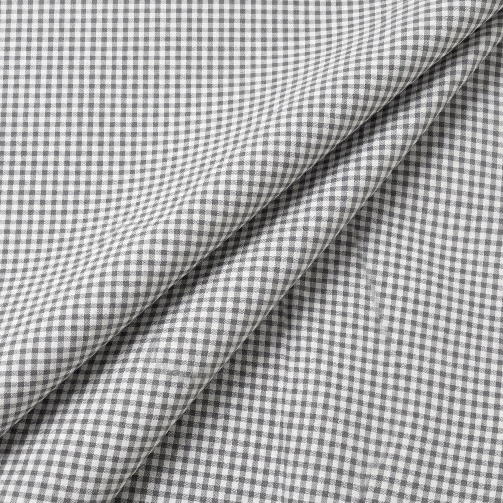 Folded Checked Grey Checked Terry Cotton Fabric