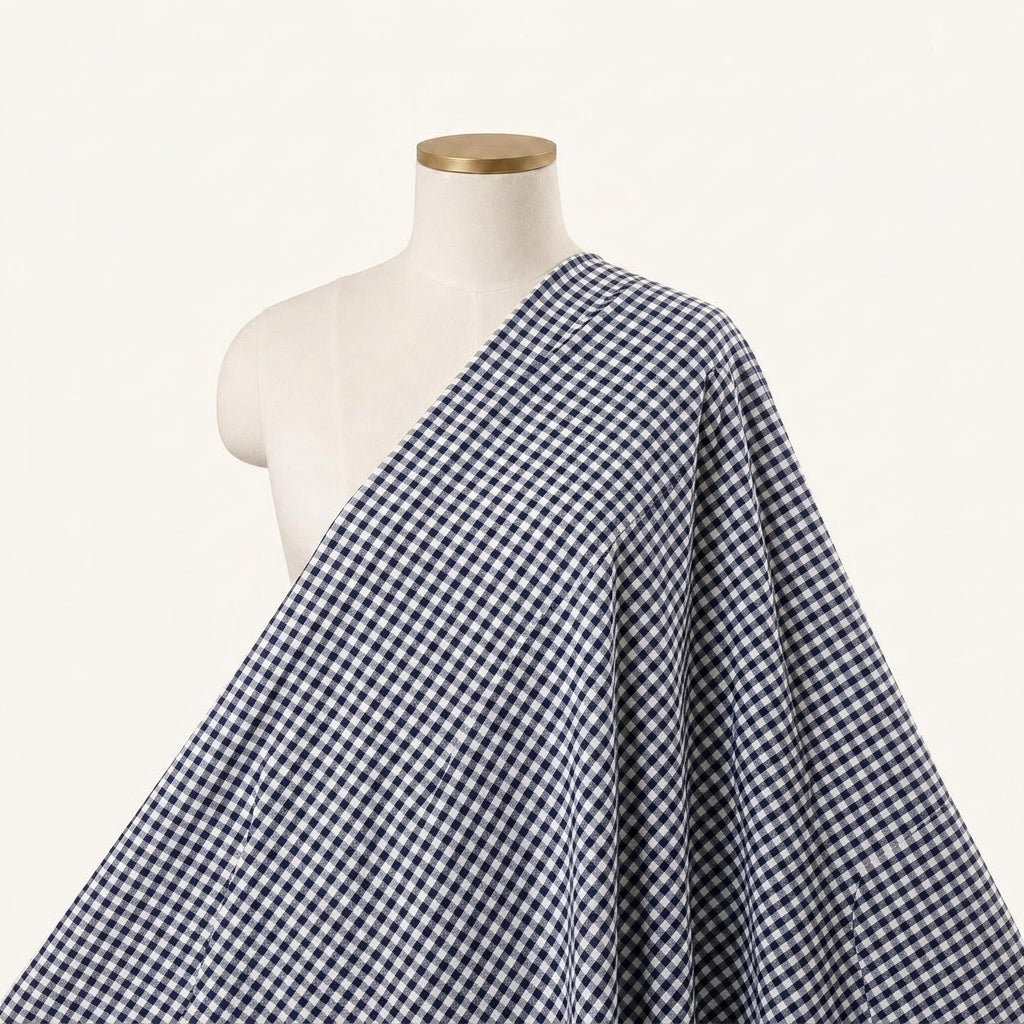 Checked Terry Cotton Fabric - EA4210 - saree_drape