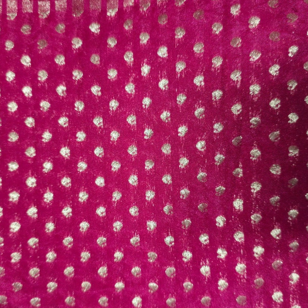 Purple Semi Banaras Fabric - EA4273