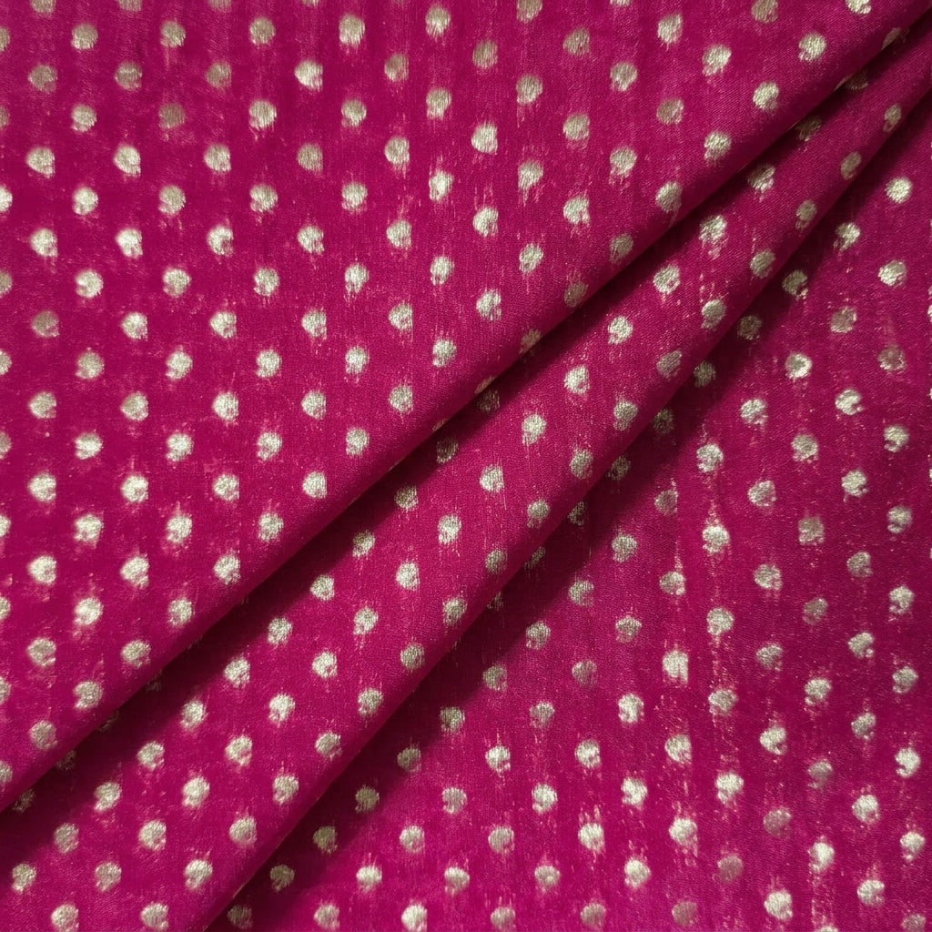 Purple Semi Banaras Fabric - EA4273