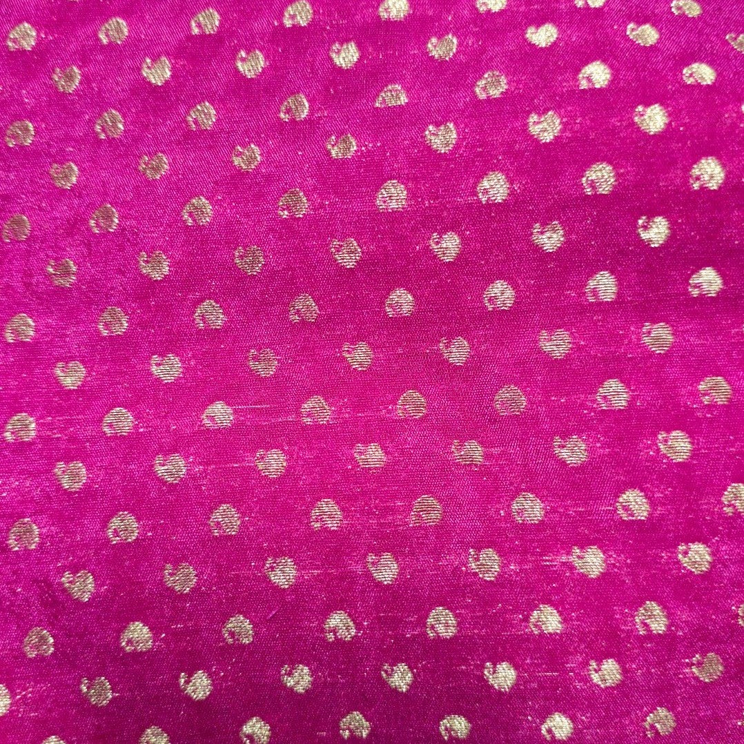 Purple Semi Banaras Fabric - EA4273