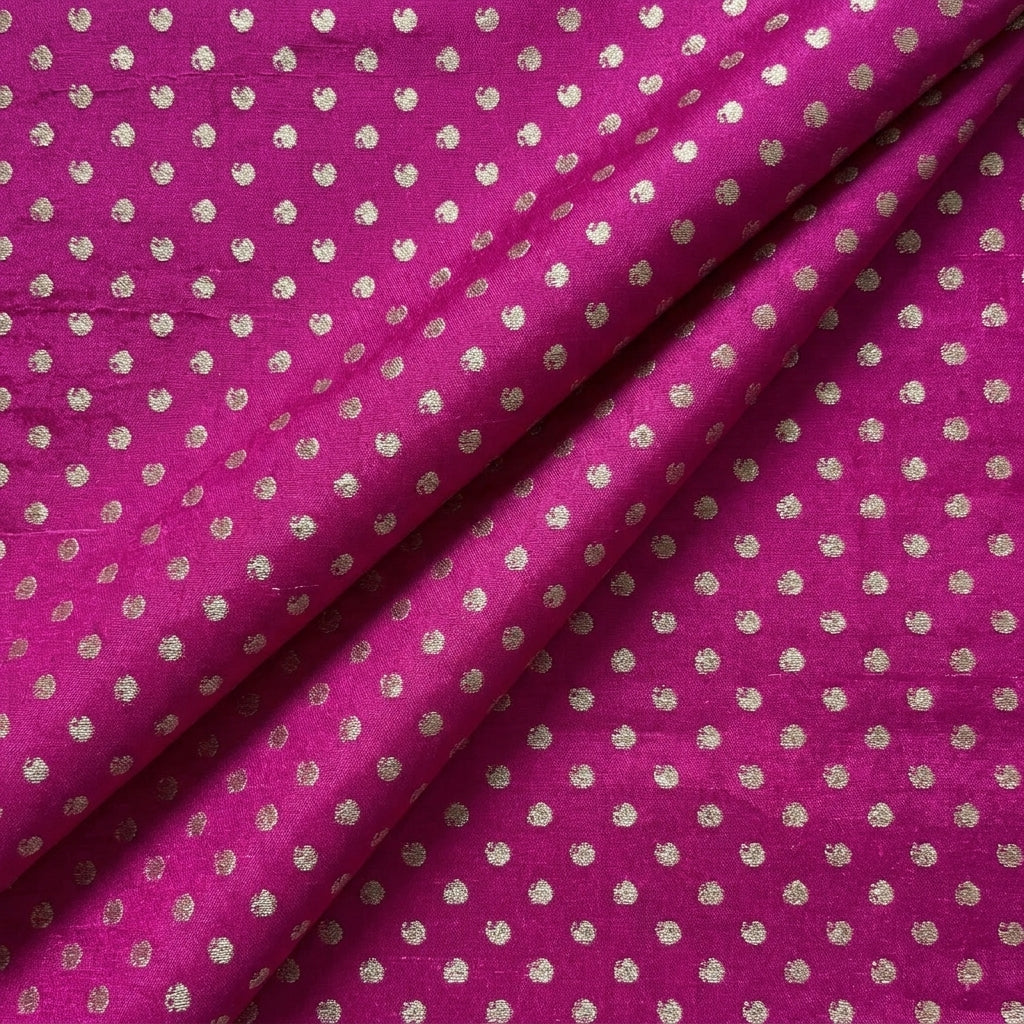 Purple Semi Banaras Fabric - EA4273