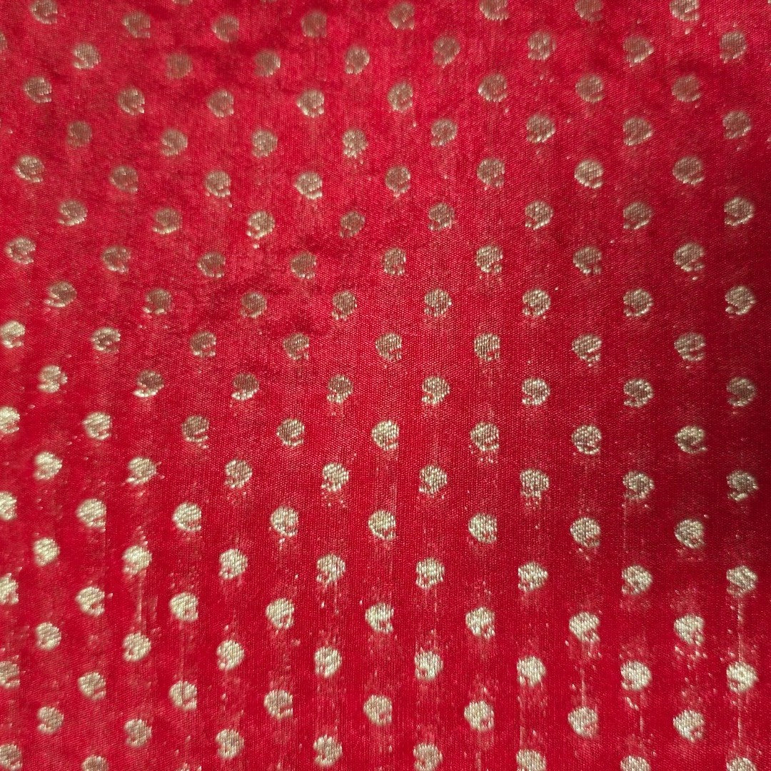 Purple Semi Banaras Fabric - EA4273