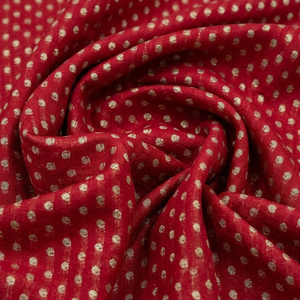 Purple Semi Banaras Fabric - EA4273