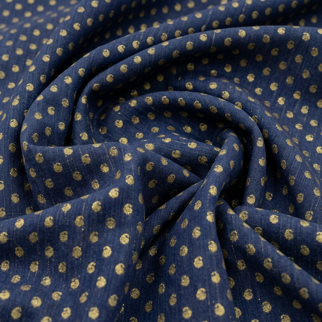 Purple Semi Banaras Fabric - EA4273