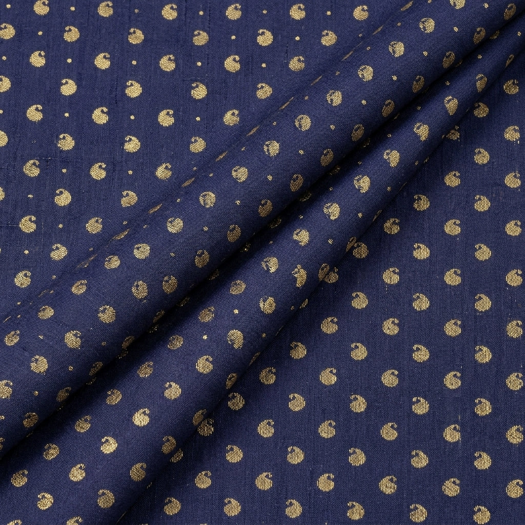 Purple Semi Banaras Fabric - EA4273