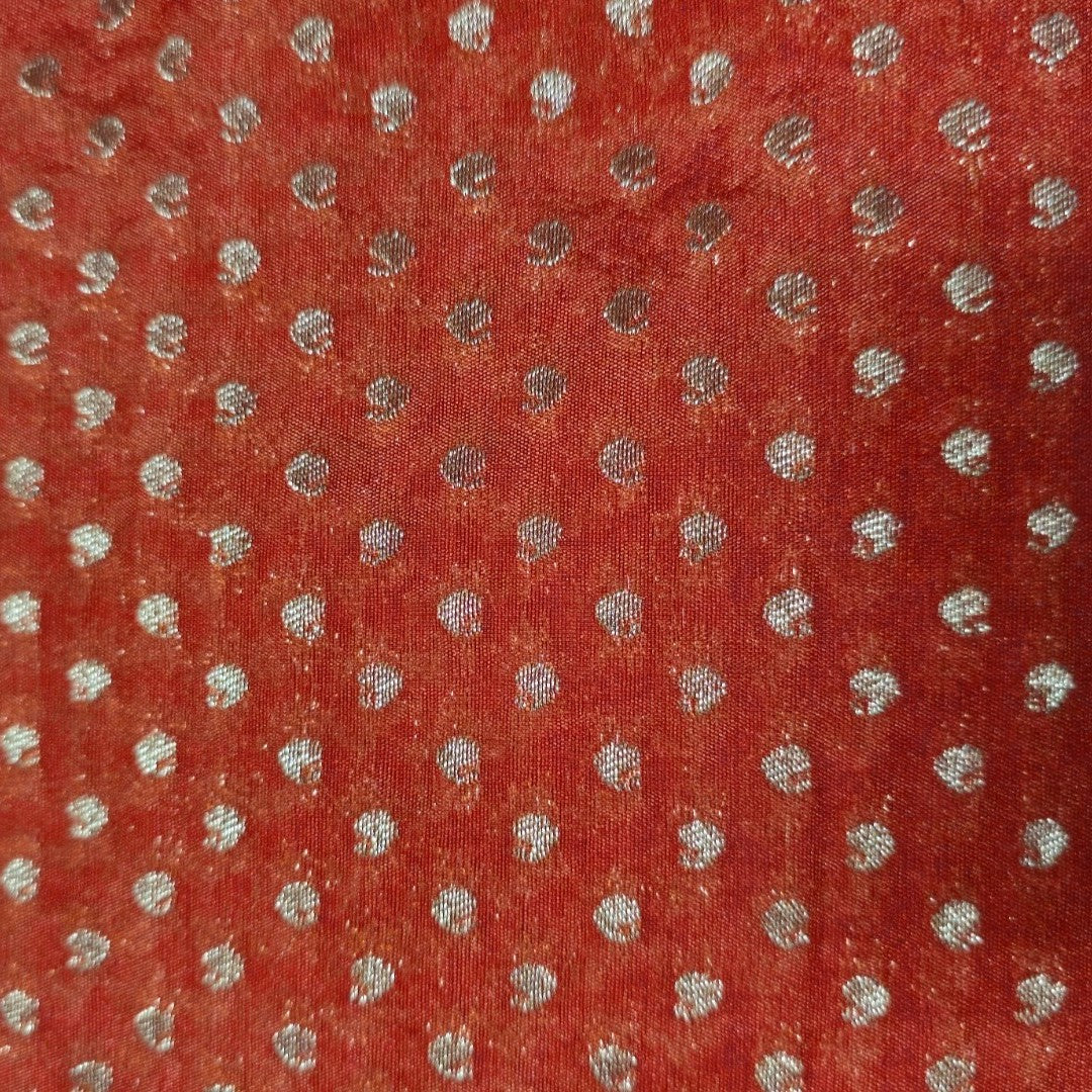 Purple Semi Banaras Fabric - EA4273