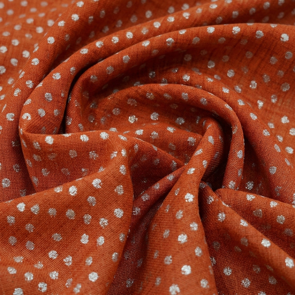Purple Semi Banaras Fabric - EA4273
