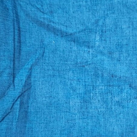 Blue Zari Border Cotton Fabric - EA4301 - EA4301 - Flat fabric