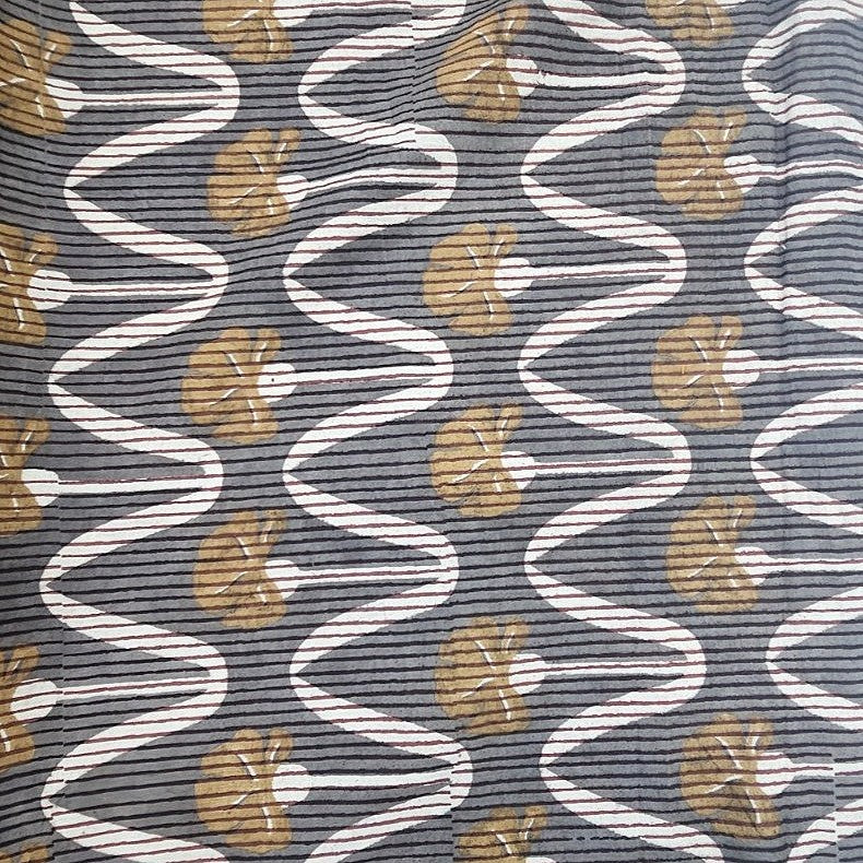 Black Ajrakh Cotton Fabric - EA4313 - EA4313 - Flat fabric