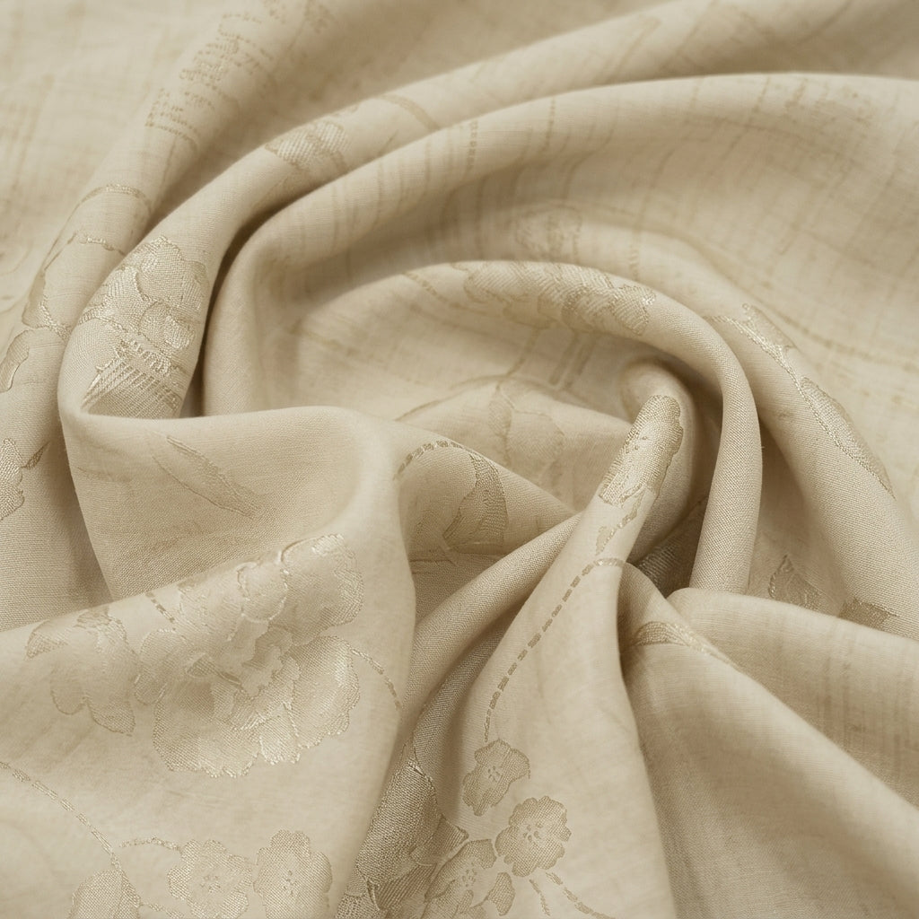 Pink Floral Satin Georgette Fabric - EA4410