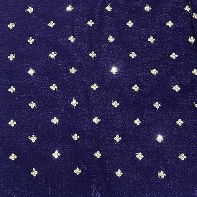 Embroidery Velvet Fabric - EA4457 - Flat fabric