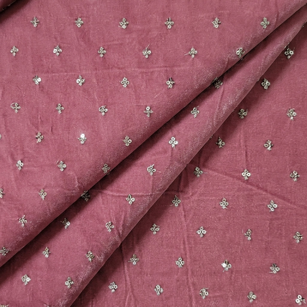 Embroidery Velvet Fabric - EA4464 - folds