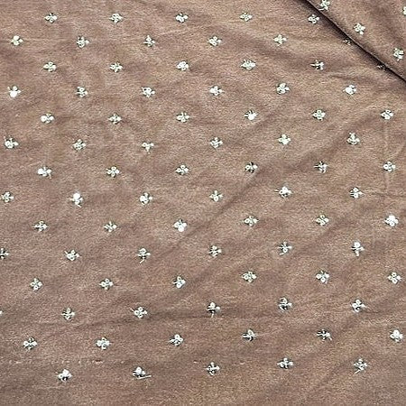 Embroidery Velvet Fabric - EA4465 - Flat fabric
