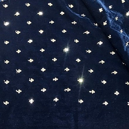 Embroidery Velvet Fabric - EA4466 - Flat fabric