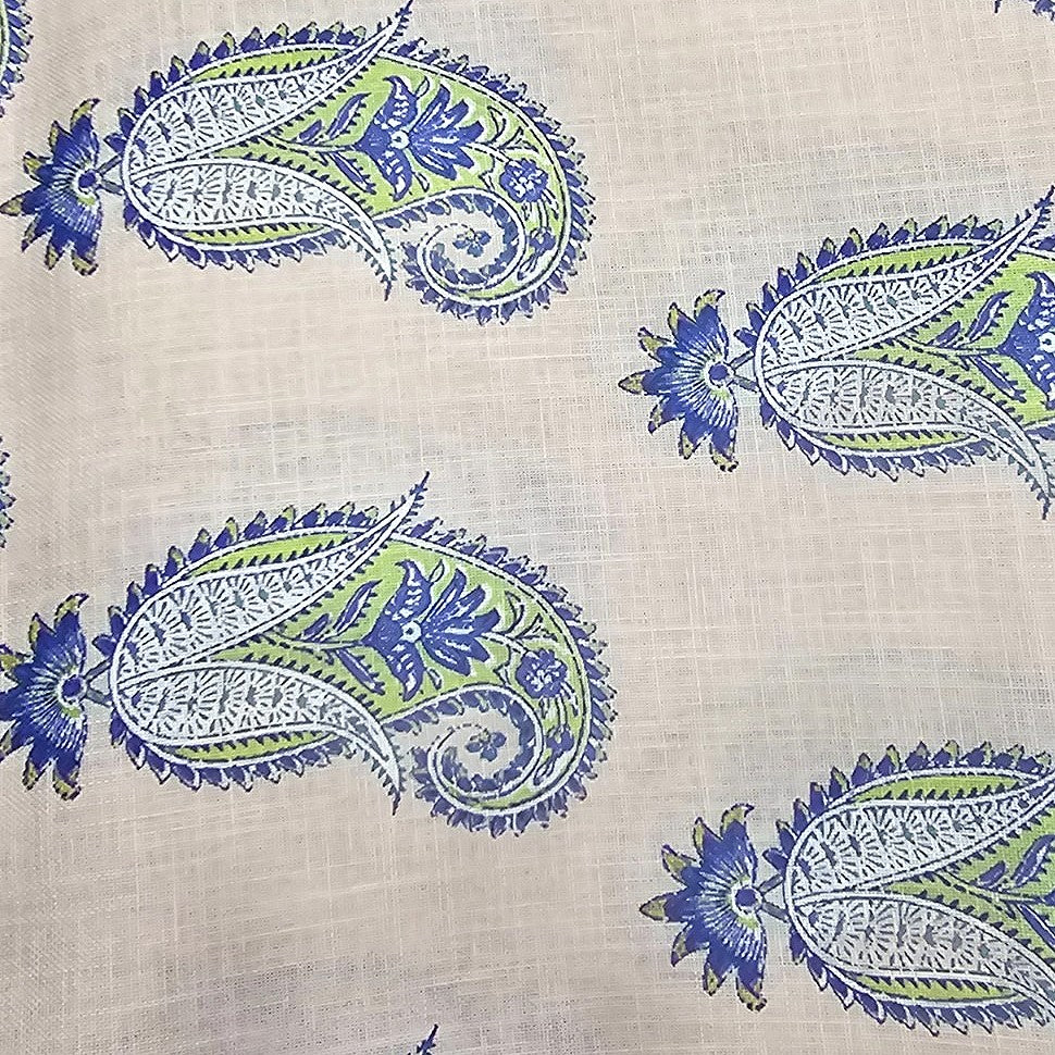 Paisley Linen Fabric