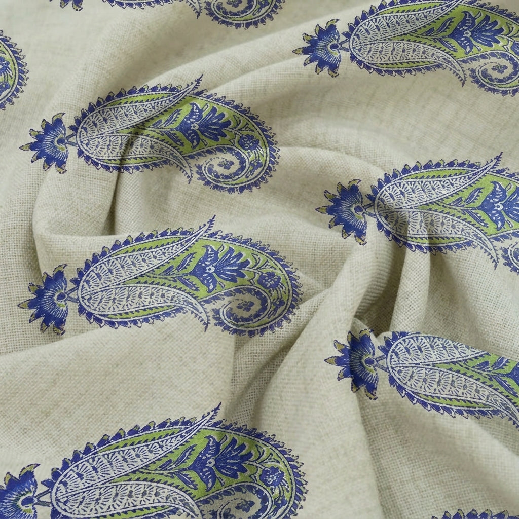 Paisley Linen Fabric
