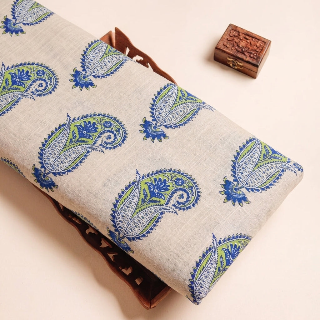 Paisley Linen Fabric