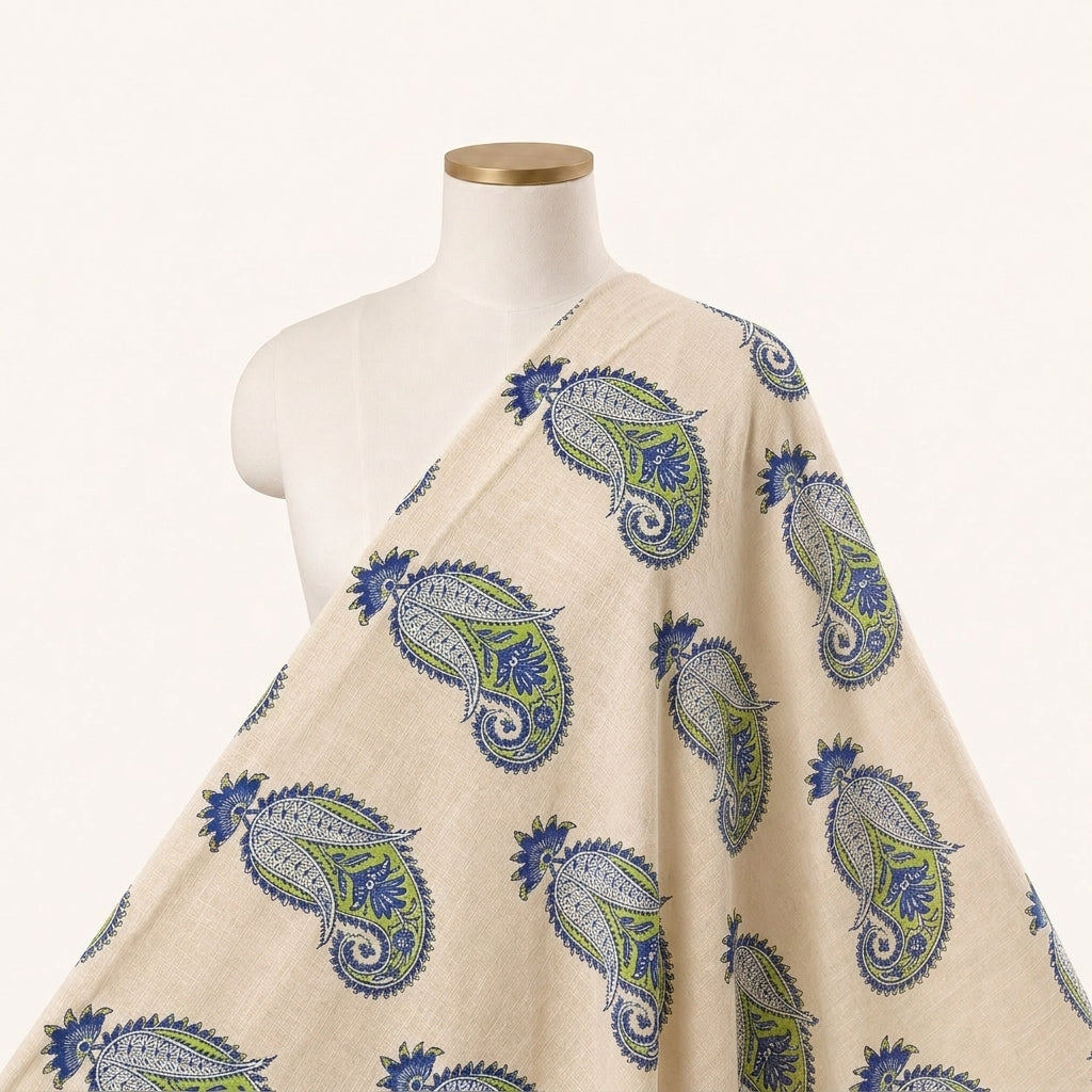 Paisley Linen Fabric