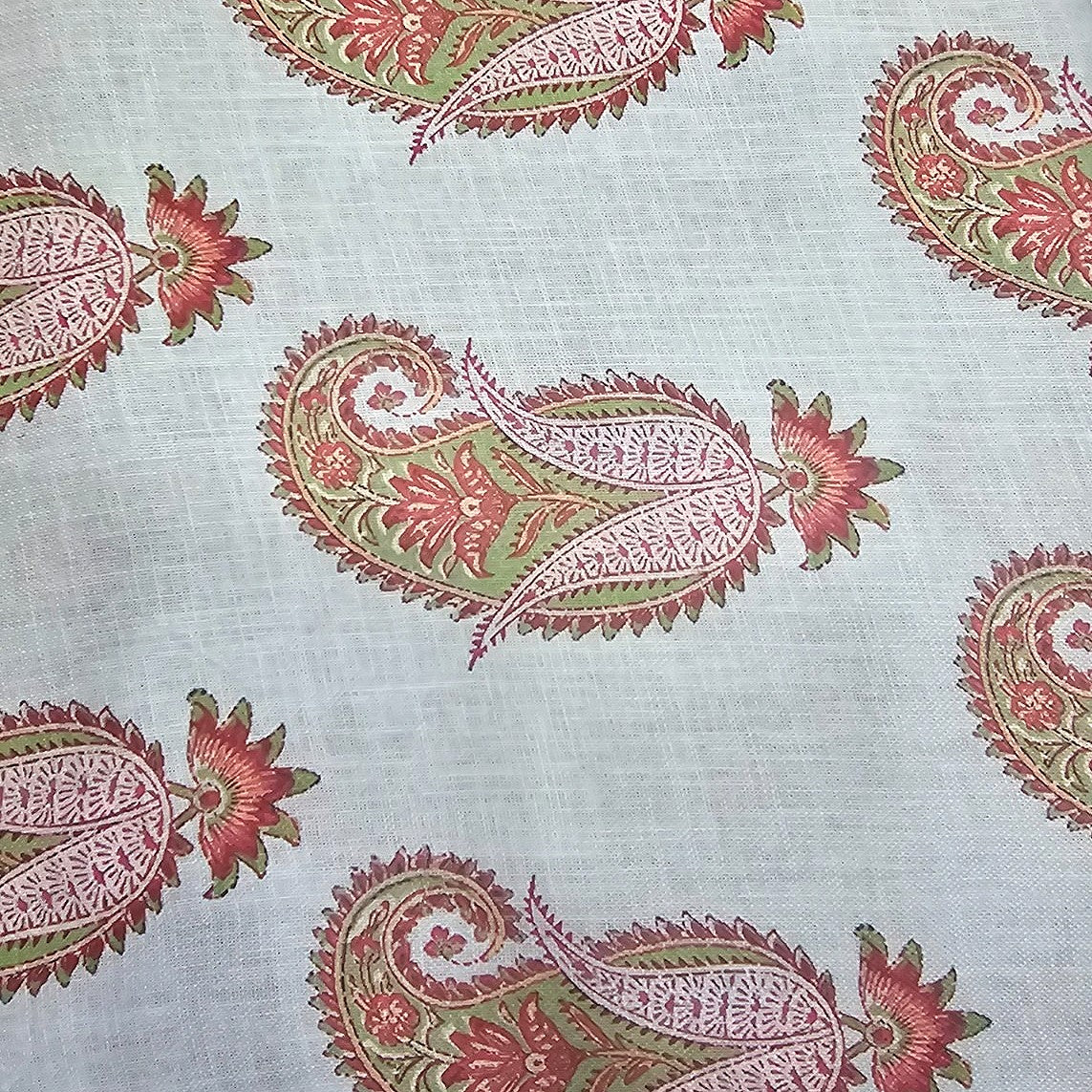 Paisley Linen Fabric